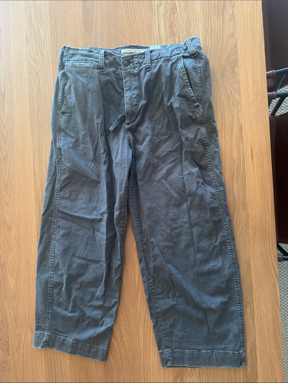 Abercrombie & Fitch Men's Chinos - Gray/Slate Blue